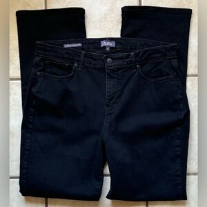 NYDJ Barbara Bootcut Jeans Woman  14P  Black Lift Tuck Stretch Casual Workwear